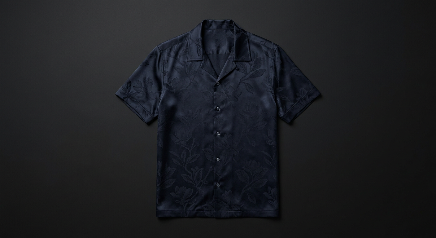 Magnolia Silk Camp Shirt - Ink